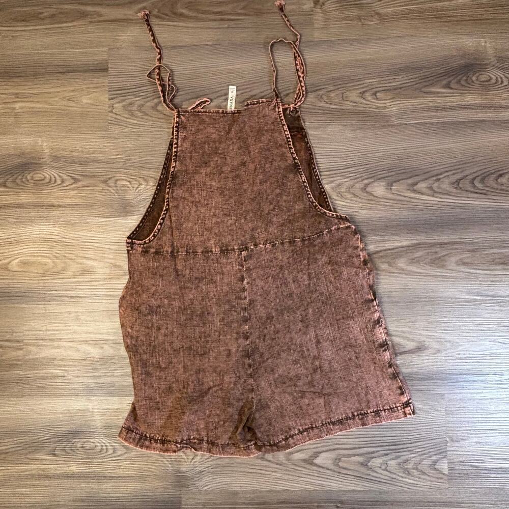 Women's Mineral Wash Romper Medium Boho - Picture 4 of 4